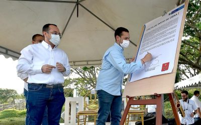 “Firmamos Acta de Inicio de Obra por más de $1.250 millones de pesos, para la construcción de Sacúdete al parque en el municipio de Cartago, Valle del Cauca.”: MinInterior.