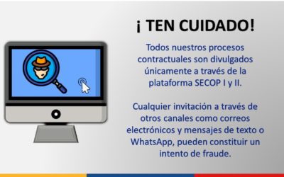 Se permite informar a la opinión pública que se ha estado utilizando la imagen y nombre del Ministerio del Interior, para realizar invitaciones por correo electrónico y WhatsApp, para procesos contractuales con posibles perfiles y cuentas fraudulentas. 