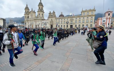 MinInterior brindó garantías a guardia indígena que se desplazó a Bogotá para apoyar Plan de Desarrollo