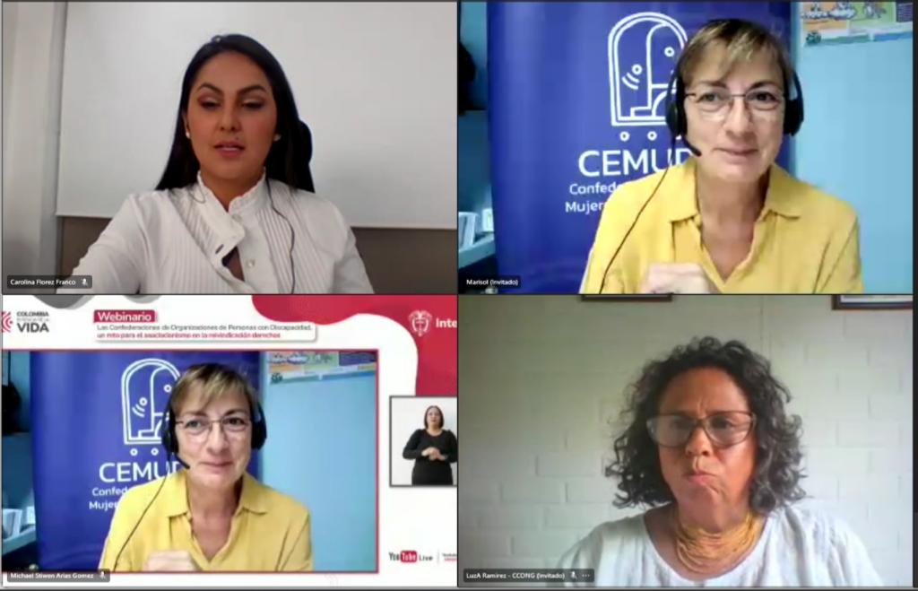 19 10 23 MinInterior realizó el Webinario Las Confederaciones de Organizaciones de Personas con Discapacidad, un reto para el Asociativo en la reivindicación de derechos En este espacio se compartieron prácticas de mejoras de organizaciones internacionales y nacionales de personas con discapacidad que pueden ser implementadas en los diferentes territorios del país.